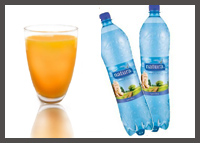 Nabídka juice a Vody Toma